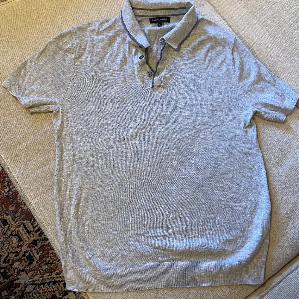 Banana Republic Gray Sweater Polo (Fits like Size M)